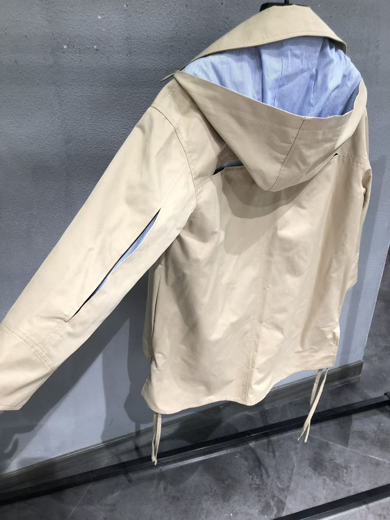 Loewe 2026 Anagram Parka Jacket Beige Cotton