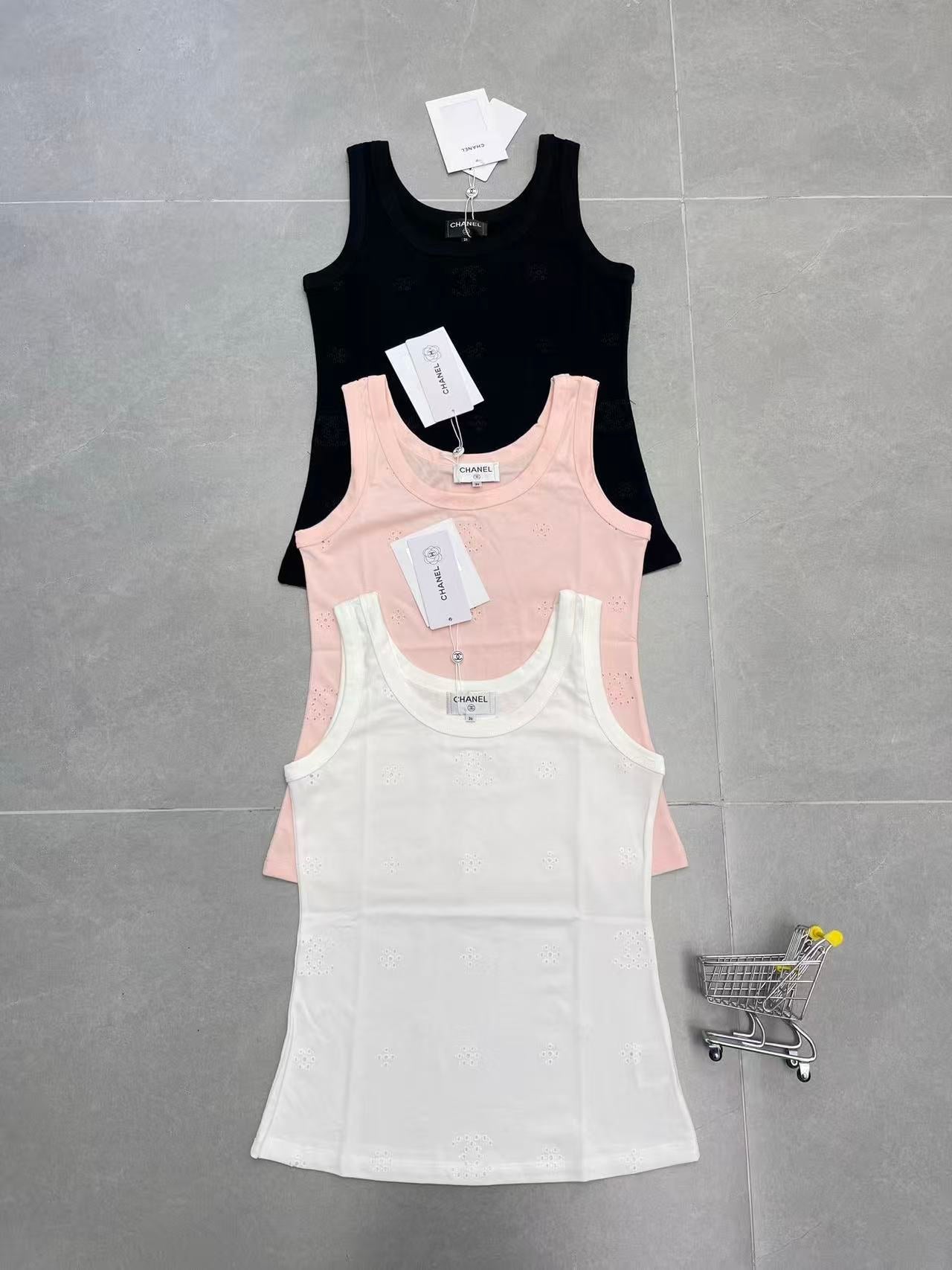 Chanel 2026 Openwork Embroidered Vest Cotton 362446