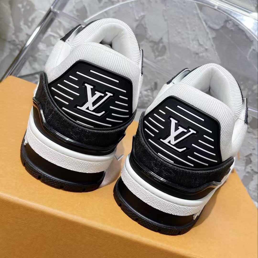 Louis Vuitton 2026 Trainer Black White Monogram Denim Calfskin