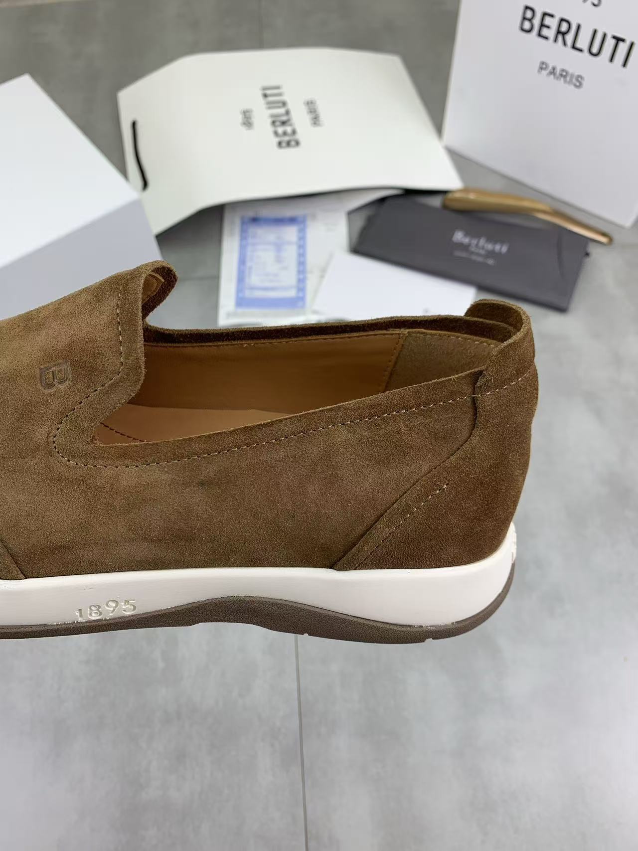Berluti Échappée Loafer Brown Suede