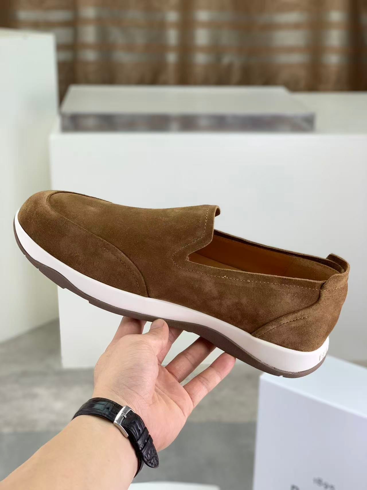Berluti Échappée Loafer Brown Suede