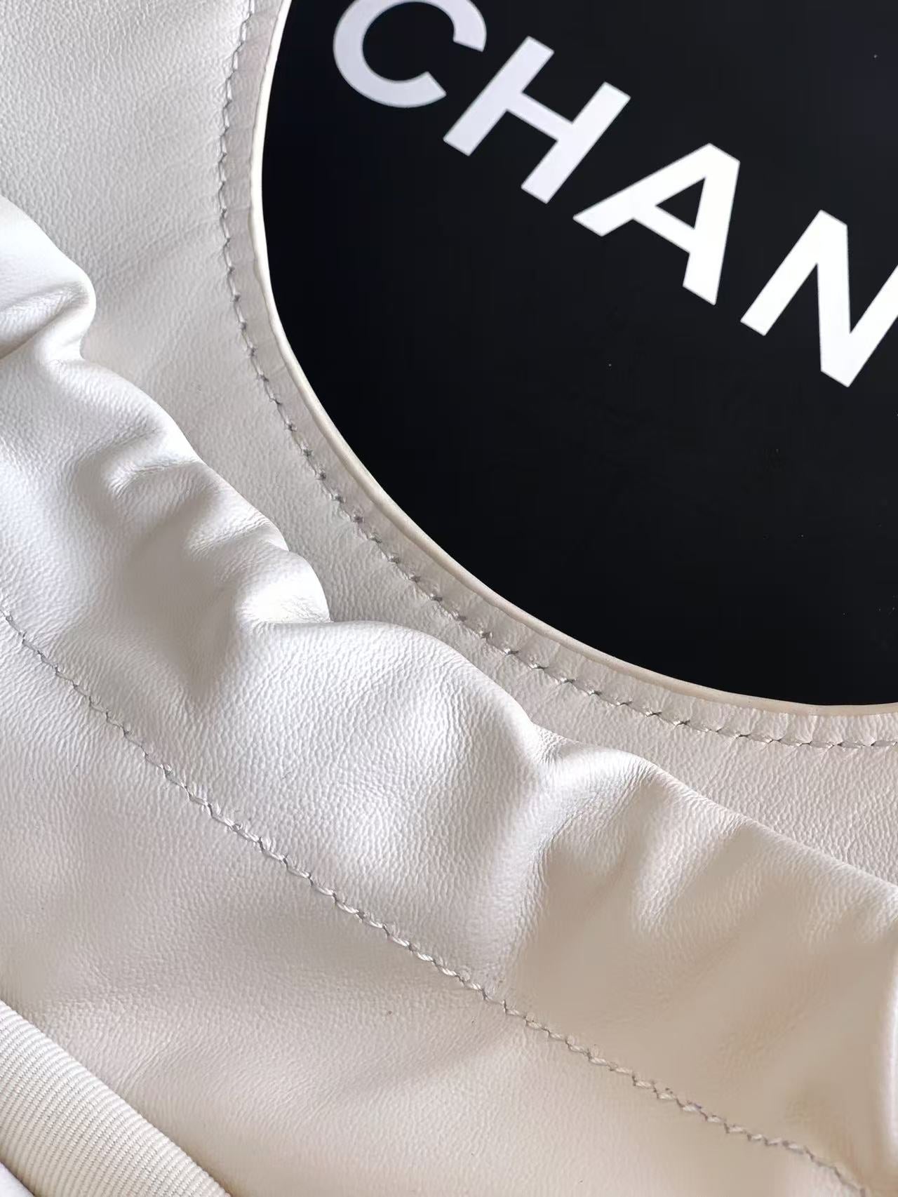 Chanel 2026 Small Shopping Bag 22cm White Calfskin