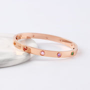 Cartier Rainbow Multi Gem Love Bracelet