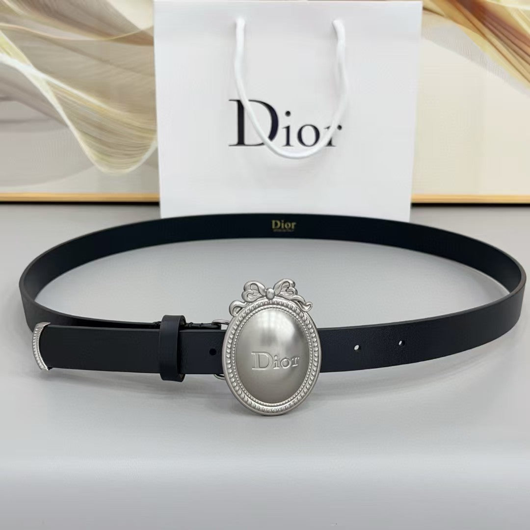 Dior Médaillon Belt 25mm Smooth Calfskin