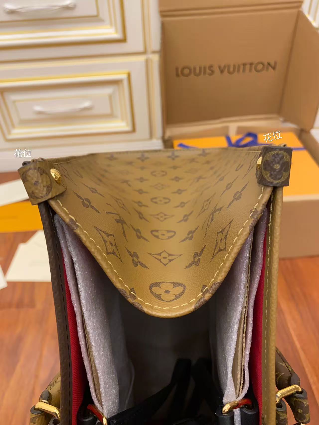Louis Vuitton 2026 OnTheGo GM Bag 41cm Brown Beige Monogram Canvas Leather