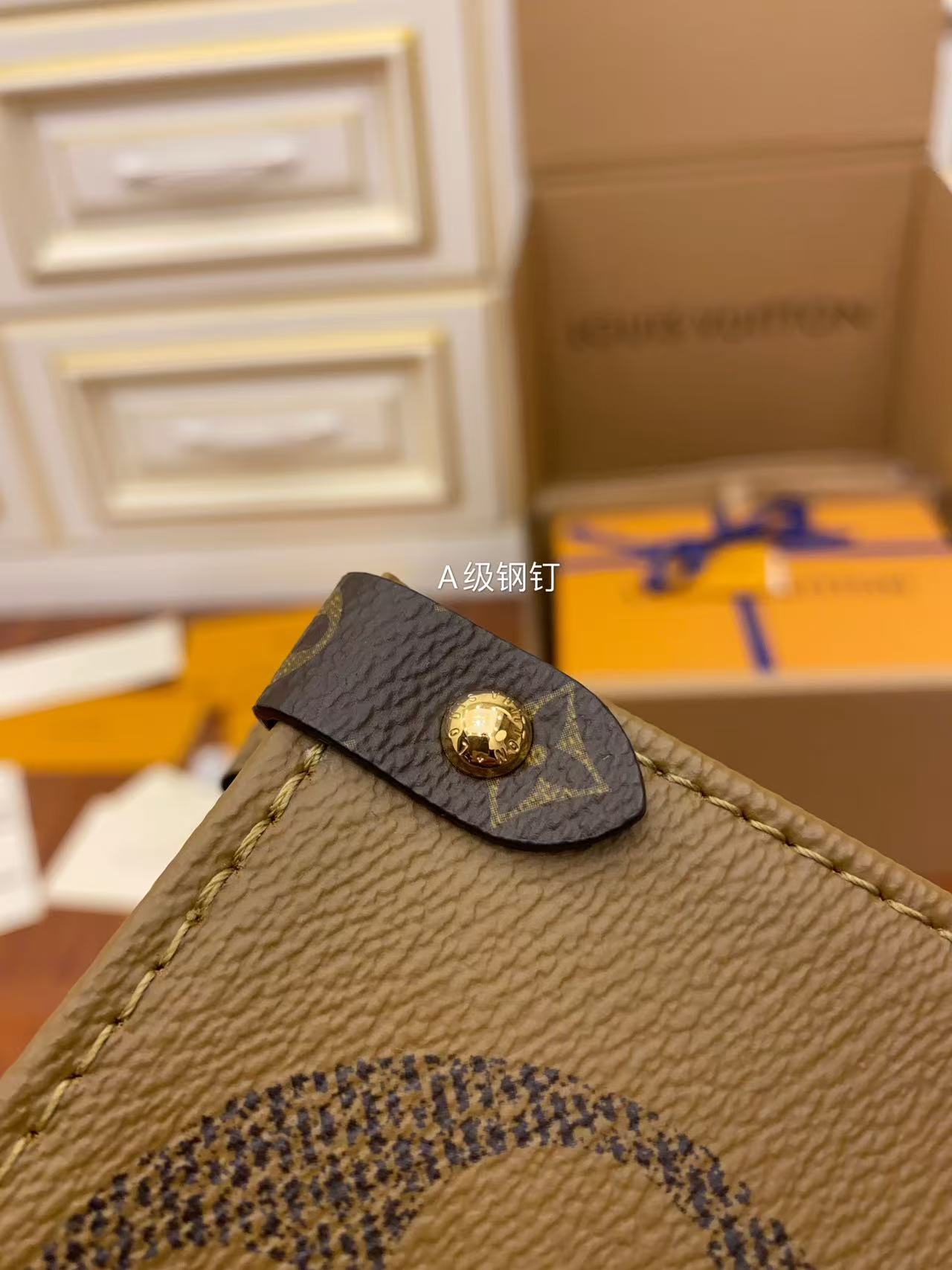 Louis Vuitton 2026 OnTheGo GM Bag 41cm Brown Beige Monogram Canvas Leather