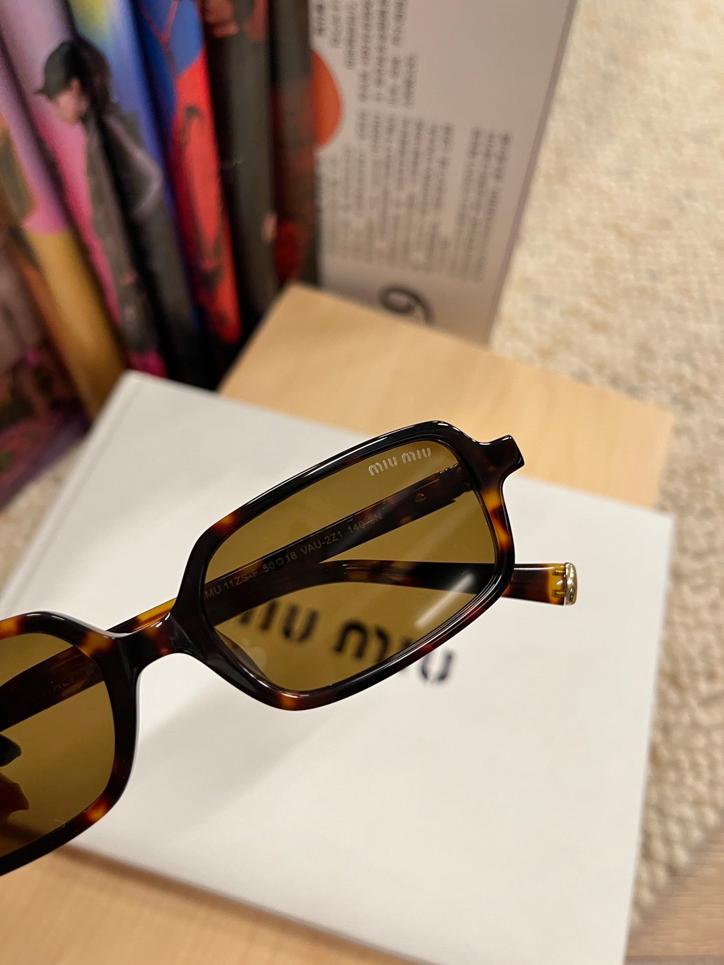 Miu Miu Regard Sunglassess Brown Acetate