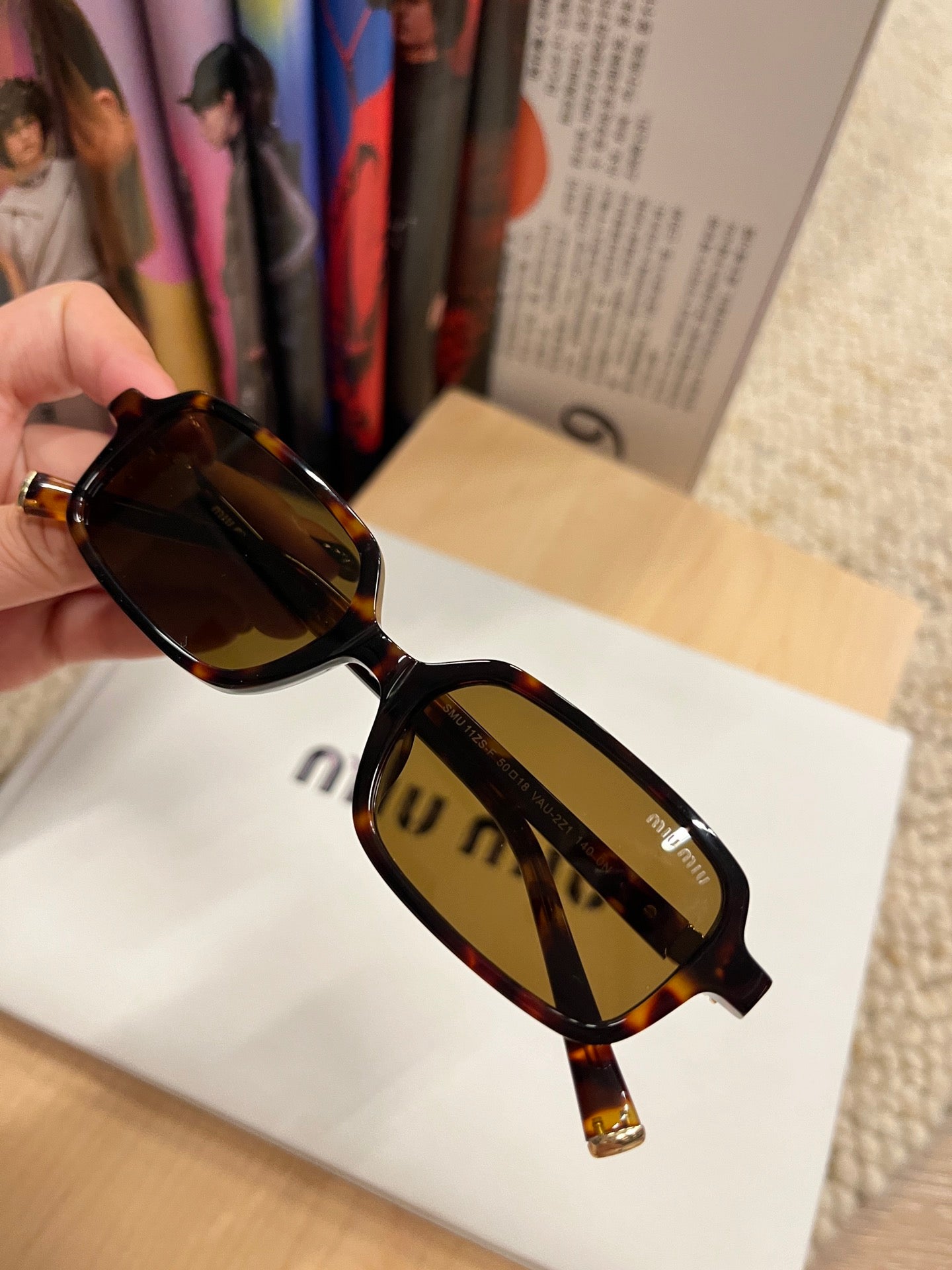 Miu Miu Regard Sunglassess Brown Acetate