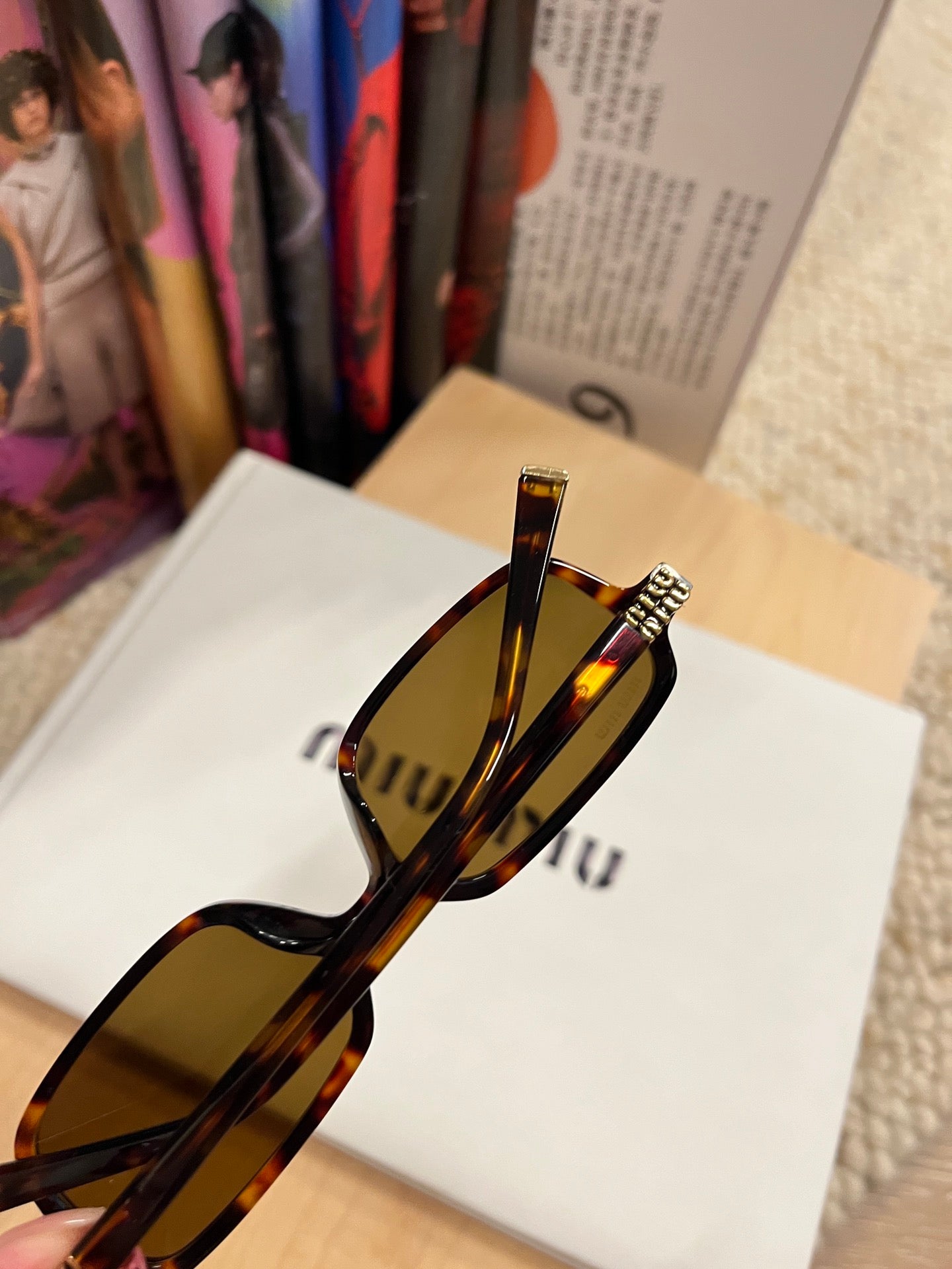Miu Miu Regard Sunglassess Brown Acetate