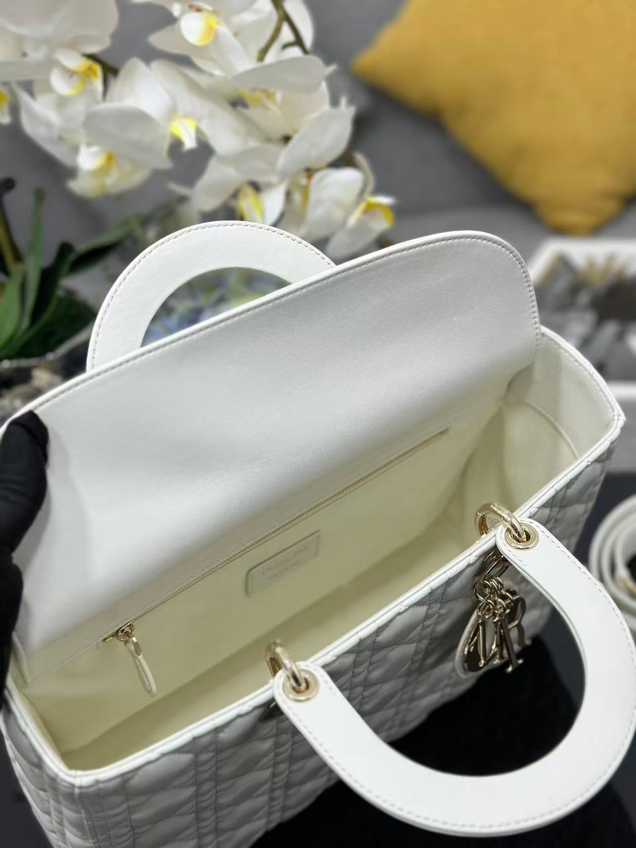 Dior 2026 Lady Bag 32cm White Leather