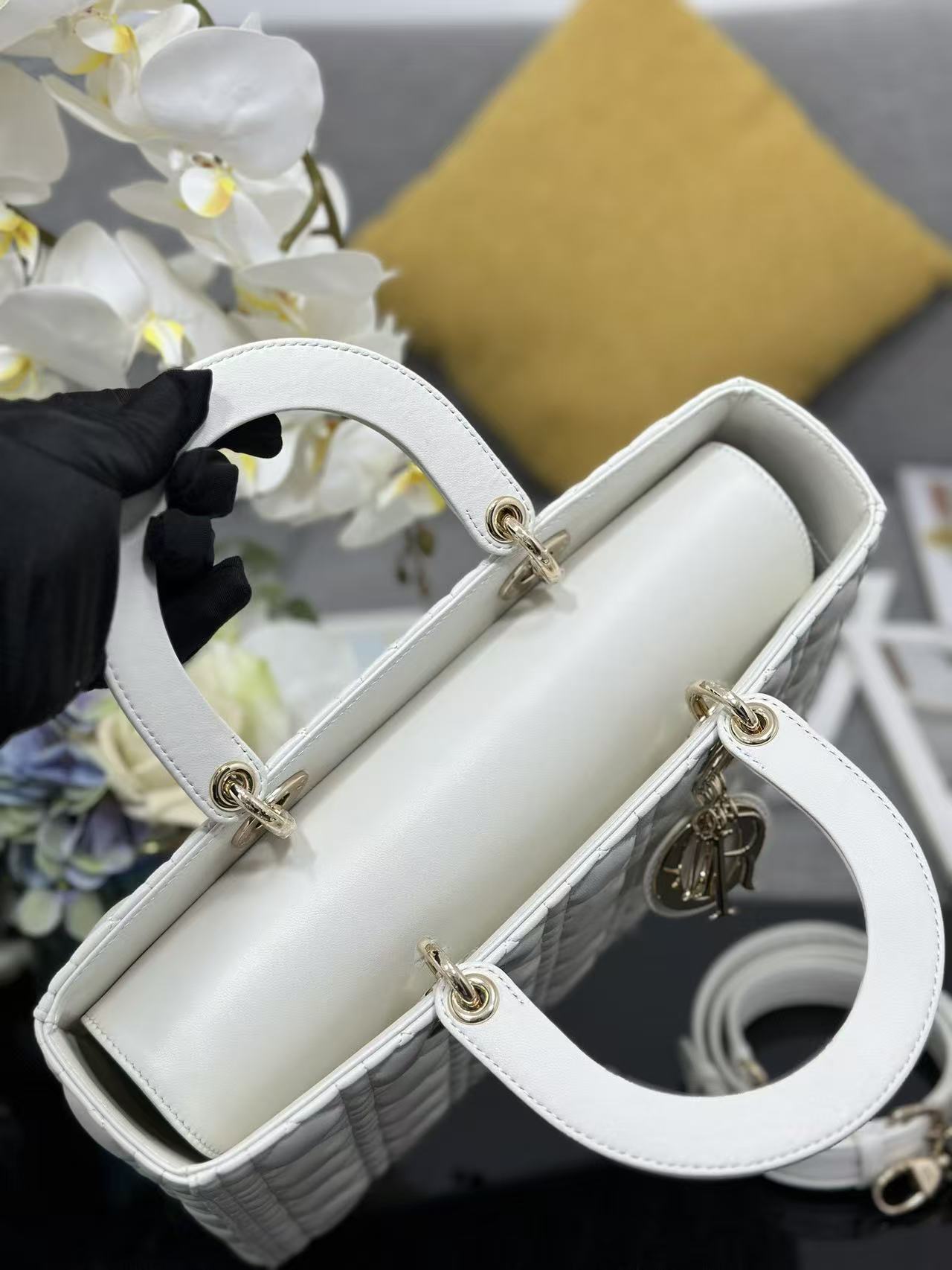 Dior 2026 Lady Bag 32cm White Leather