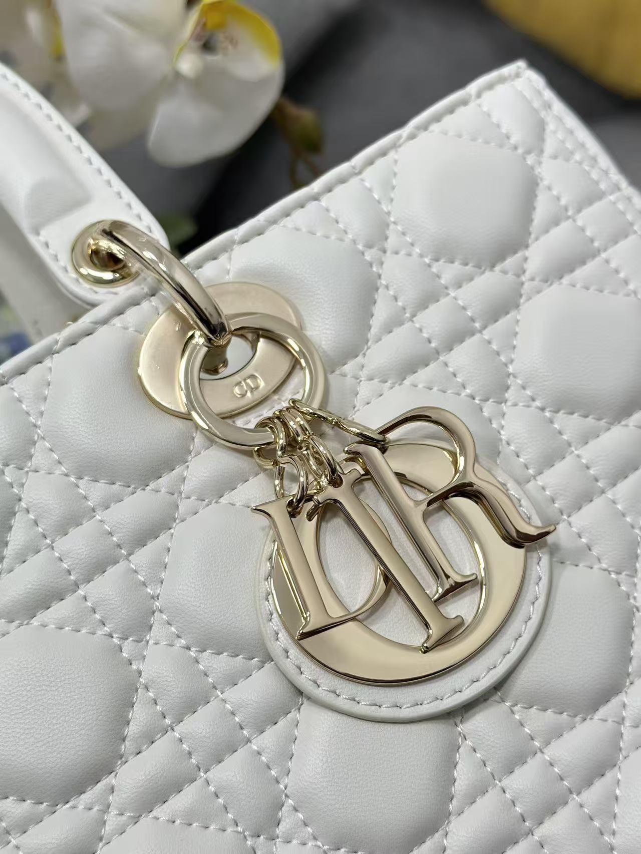 Dior 2026 Lady Bag 32cm White Leather