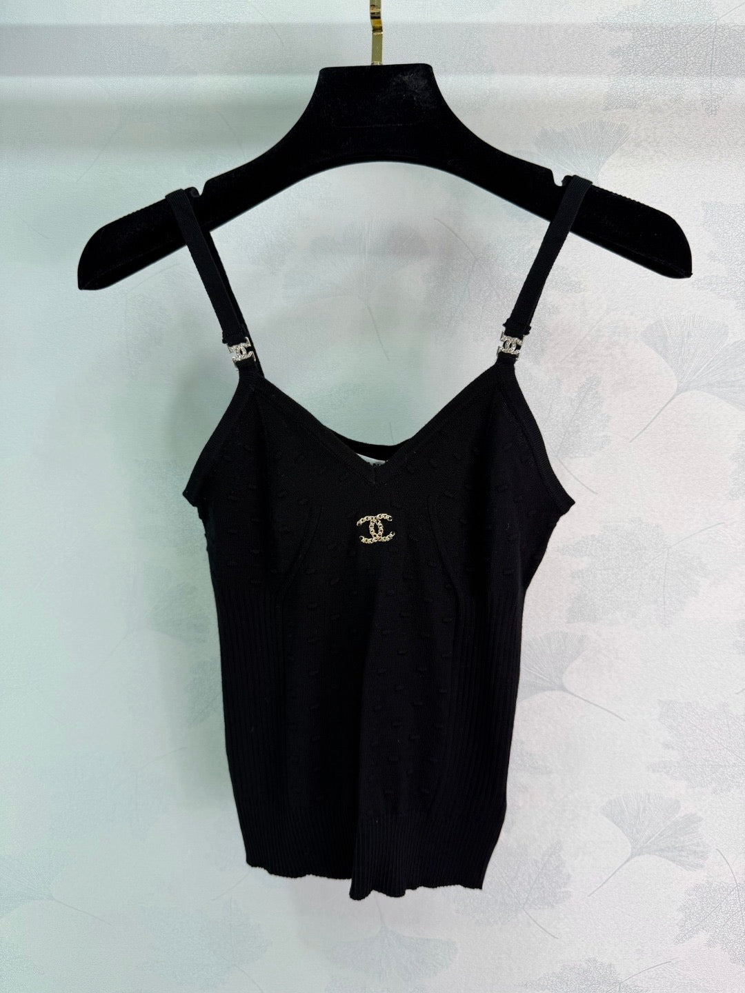 Chanel 2026 Camisole Black and White Cotton
