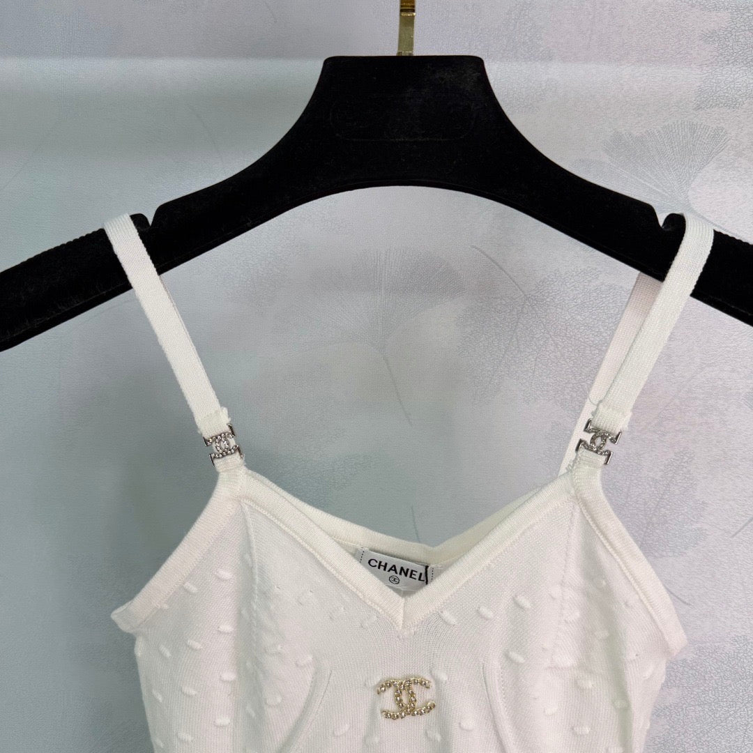 Chanel 2026 Camisole Black and White Cotton