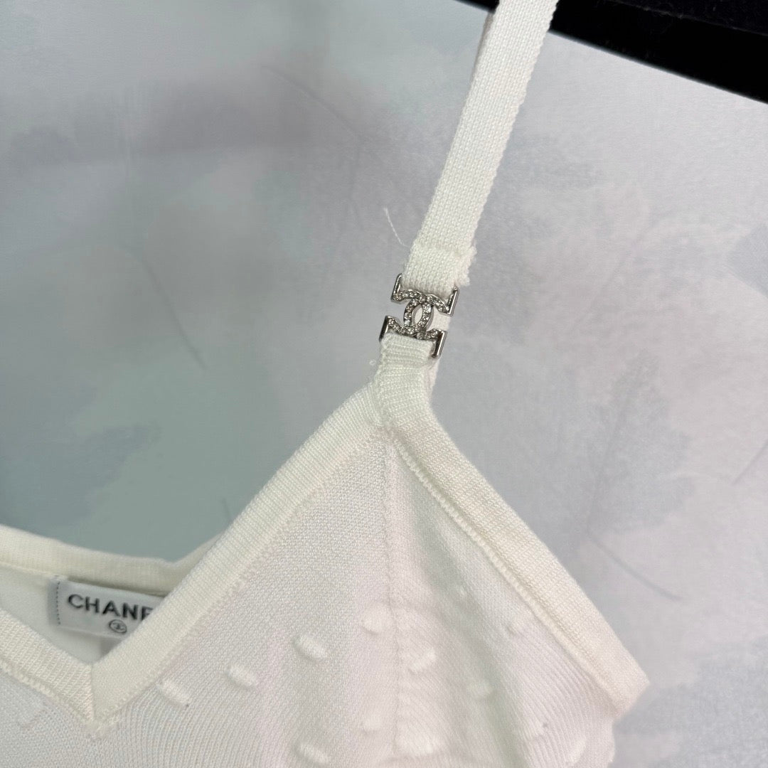 Chanel 2026 Camisole Black and White Cotton