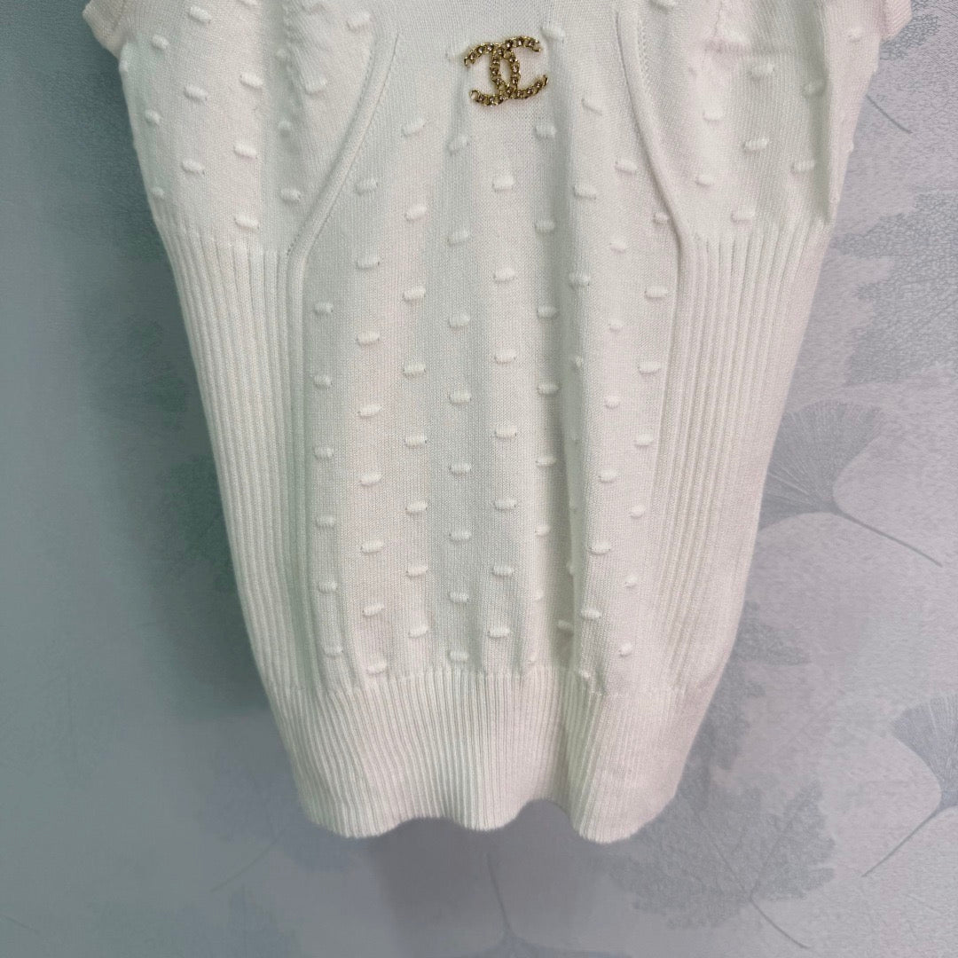 Chanel 2026 Camisole Black and White Cotton