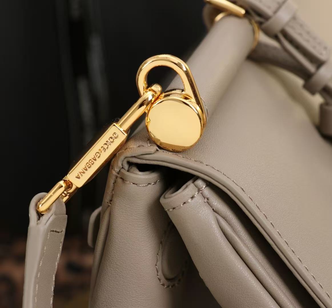 Dolce & Gabbana 2026 My Sicily Bag 20cm Taupe Calfskin