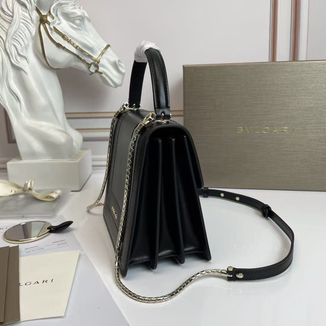 Bulgari Serpenti Forever Bag 20cm Black Lambskin