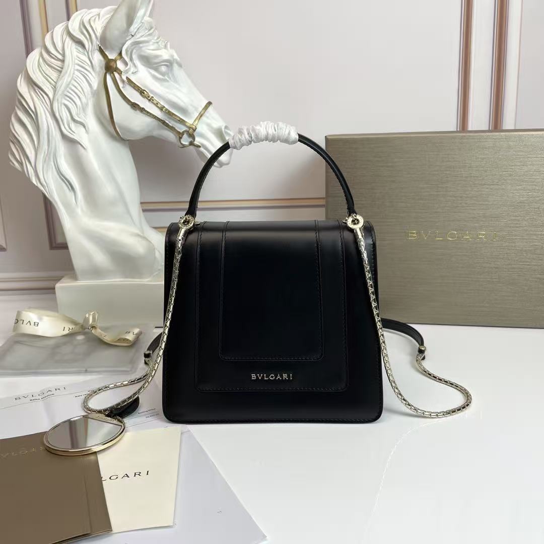 Bulgari Serpenti Forever Bag 20cm Black Lambskin