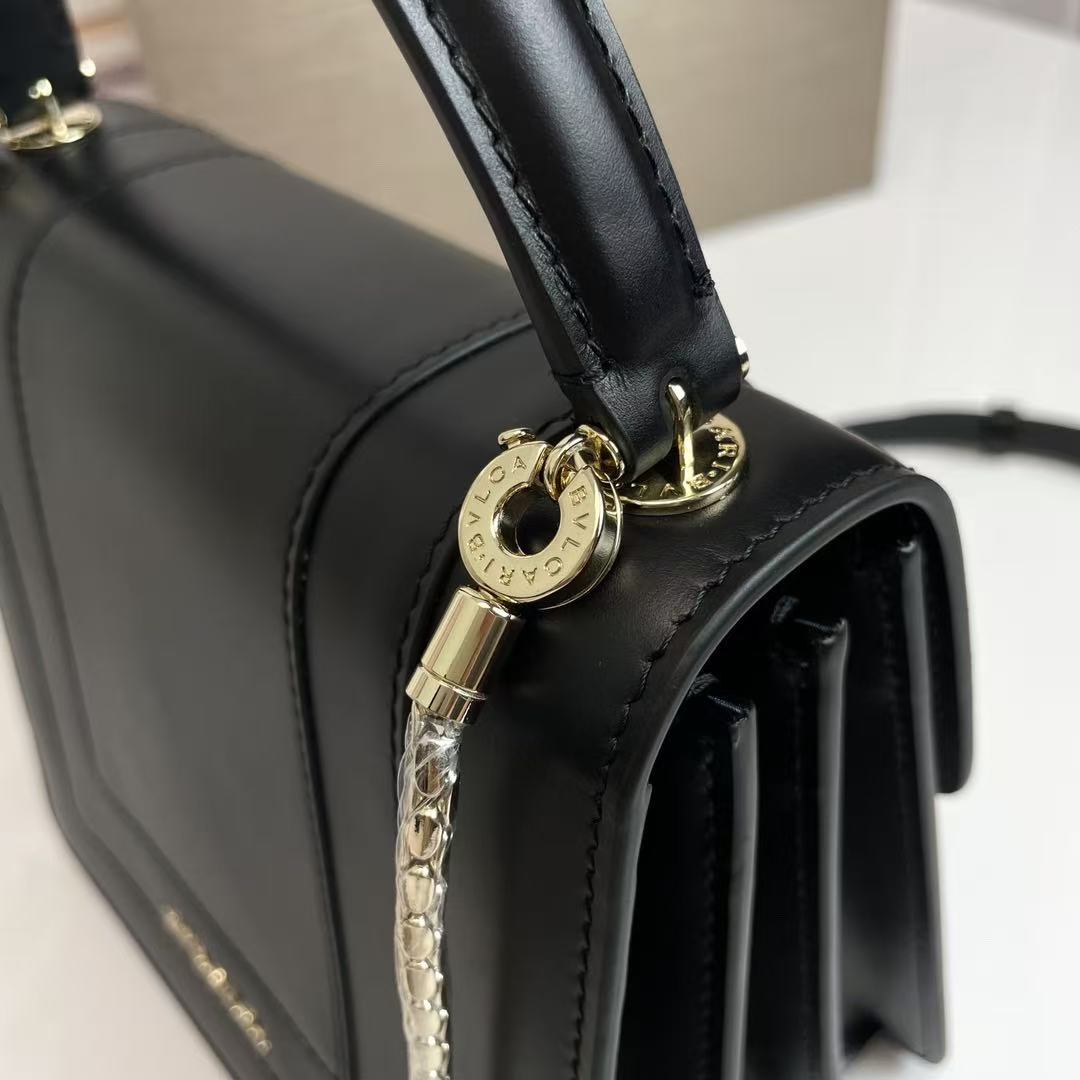 Bulgari Serpenti Forever Bag 20cm Black Lambskin