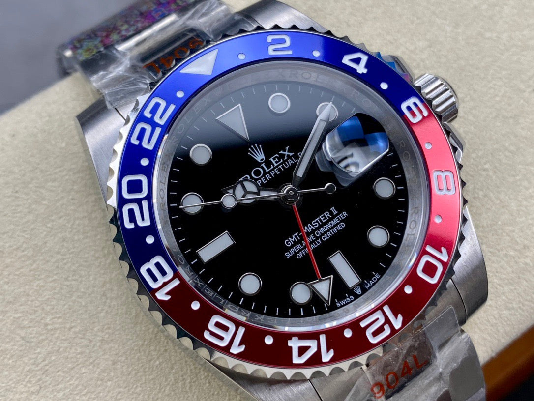 Rolex GMT-Master II 40mm Watch With Blue And Red Pepsi Bezel