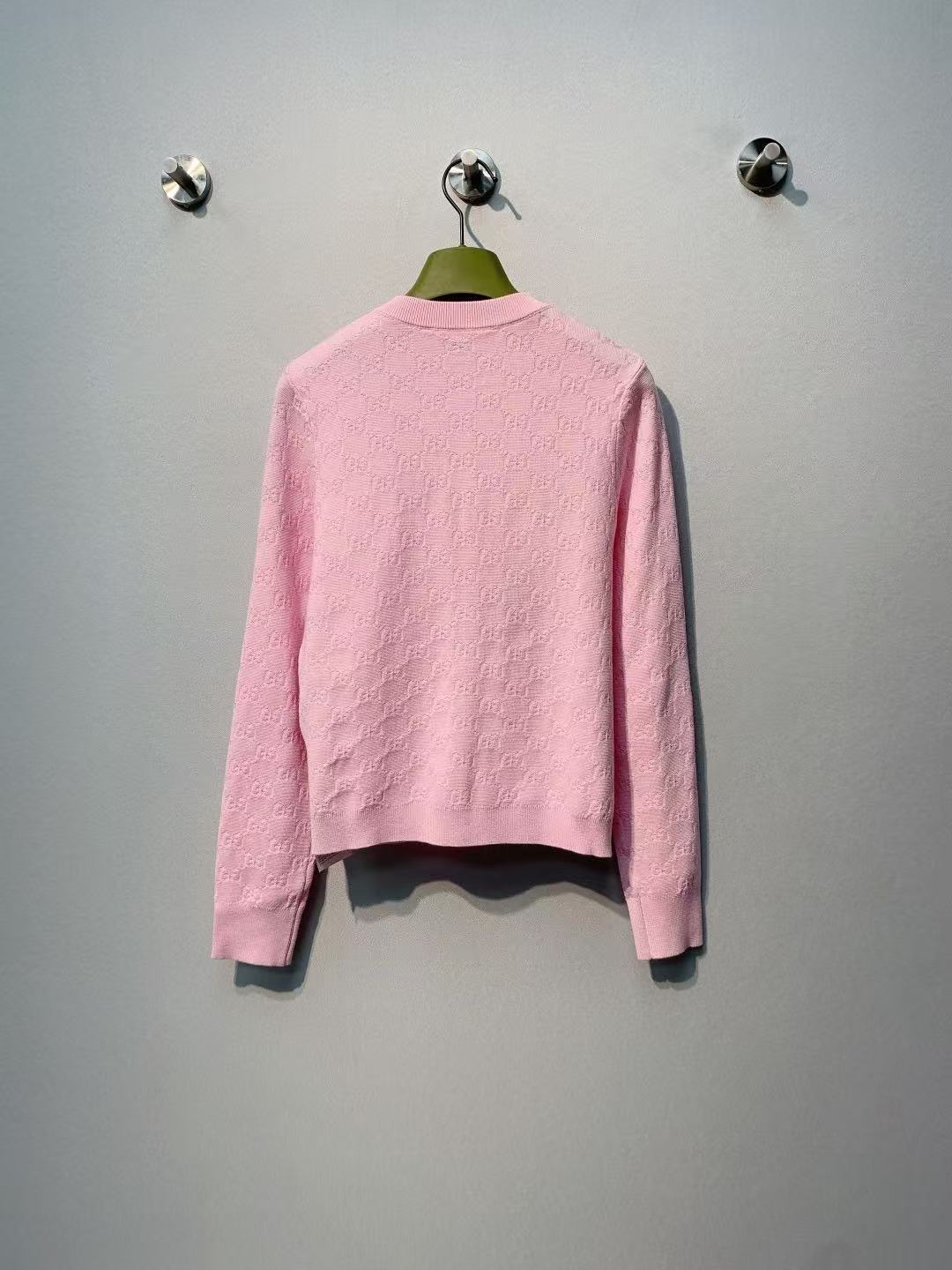 Gucci 2026 Cardigan Blue and Pink Wool 878804