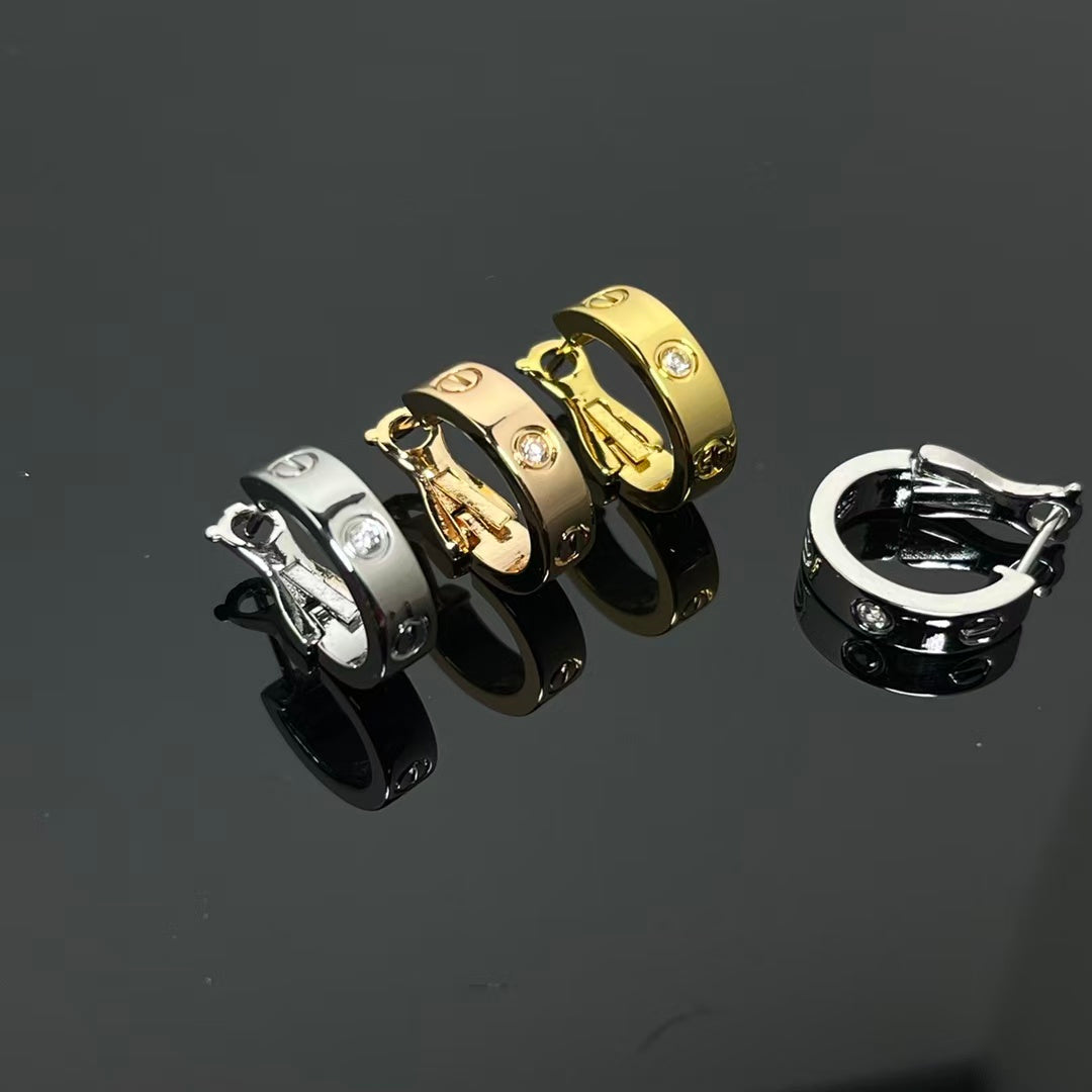 Cartier Love Hoop Diamond Earrings