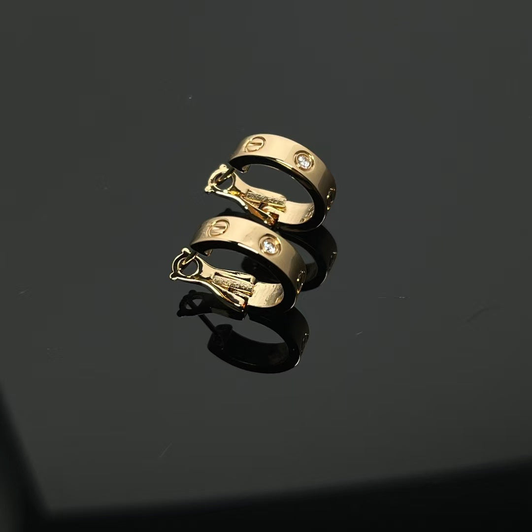 Cartier Love Hoop Diamond Earrings