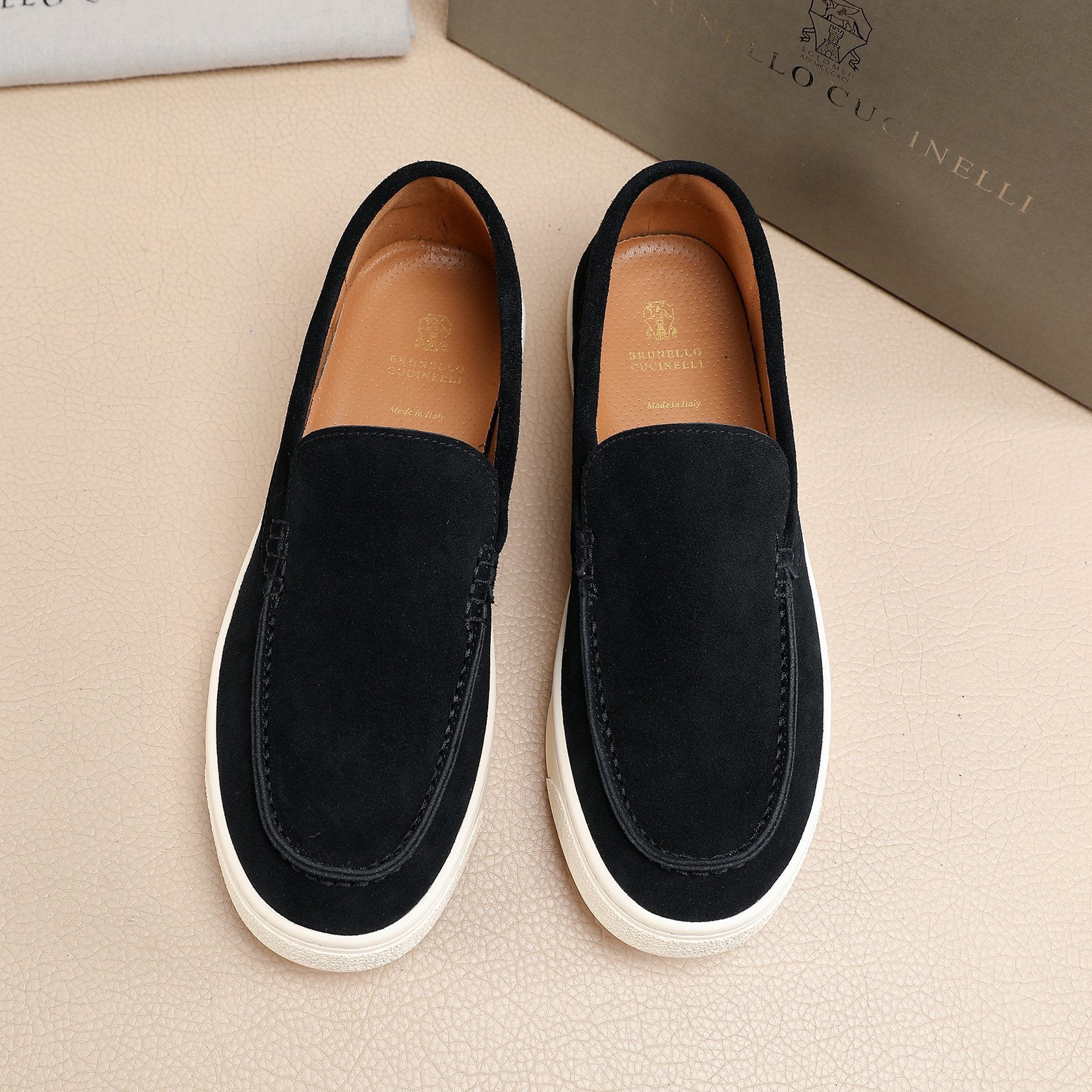 Brunello Cucinelli Loafer Black Suede