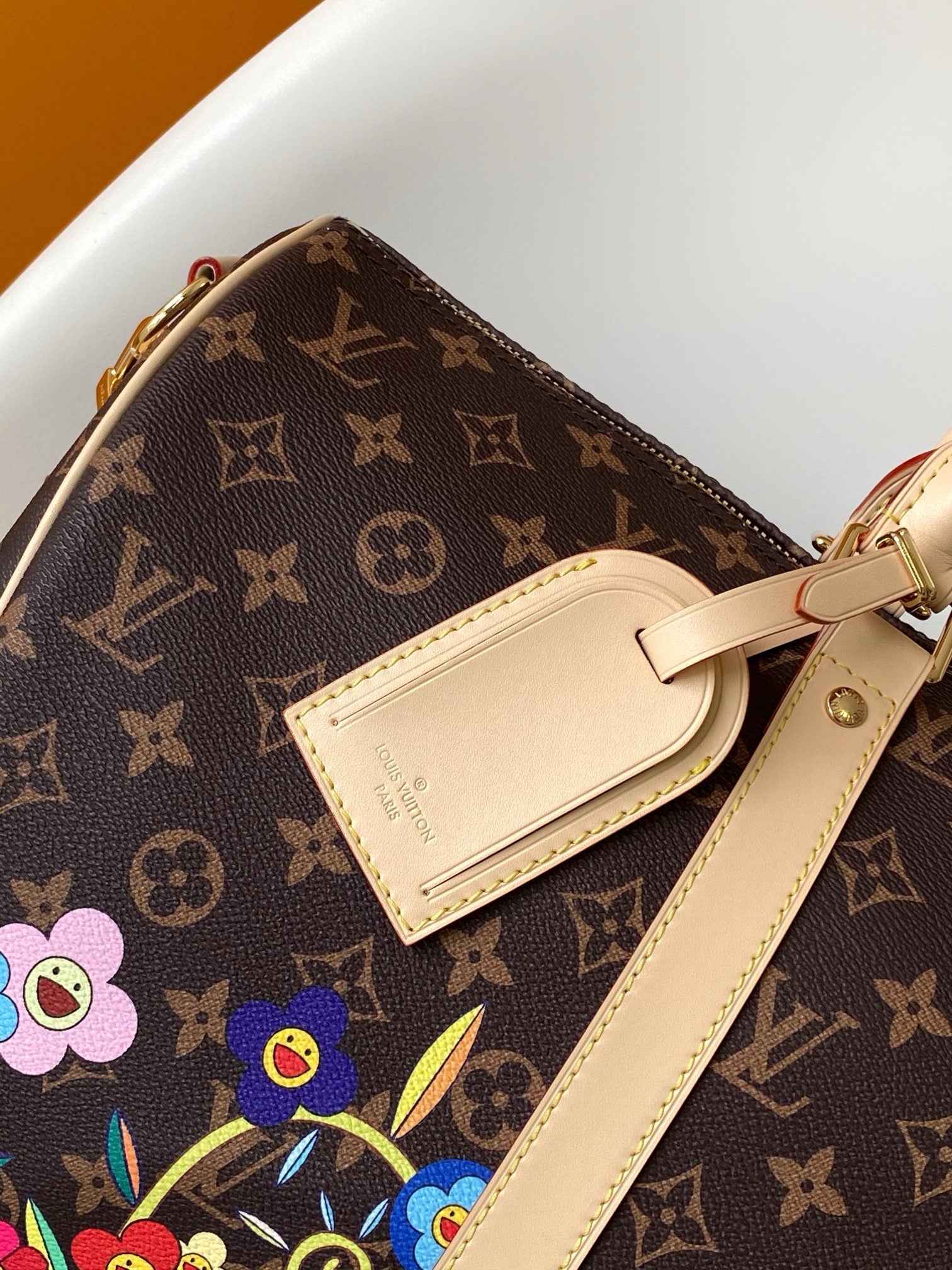 Louis Vuitton x Takashi Murakami 2026 Keepall Bandoulière 45 Brown Leather Canvas