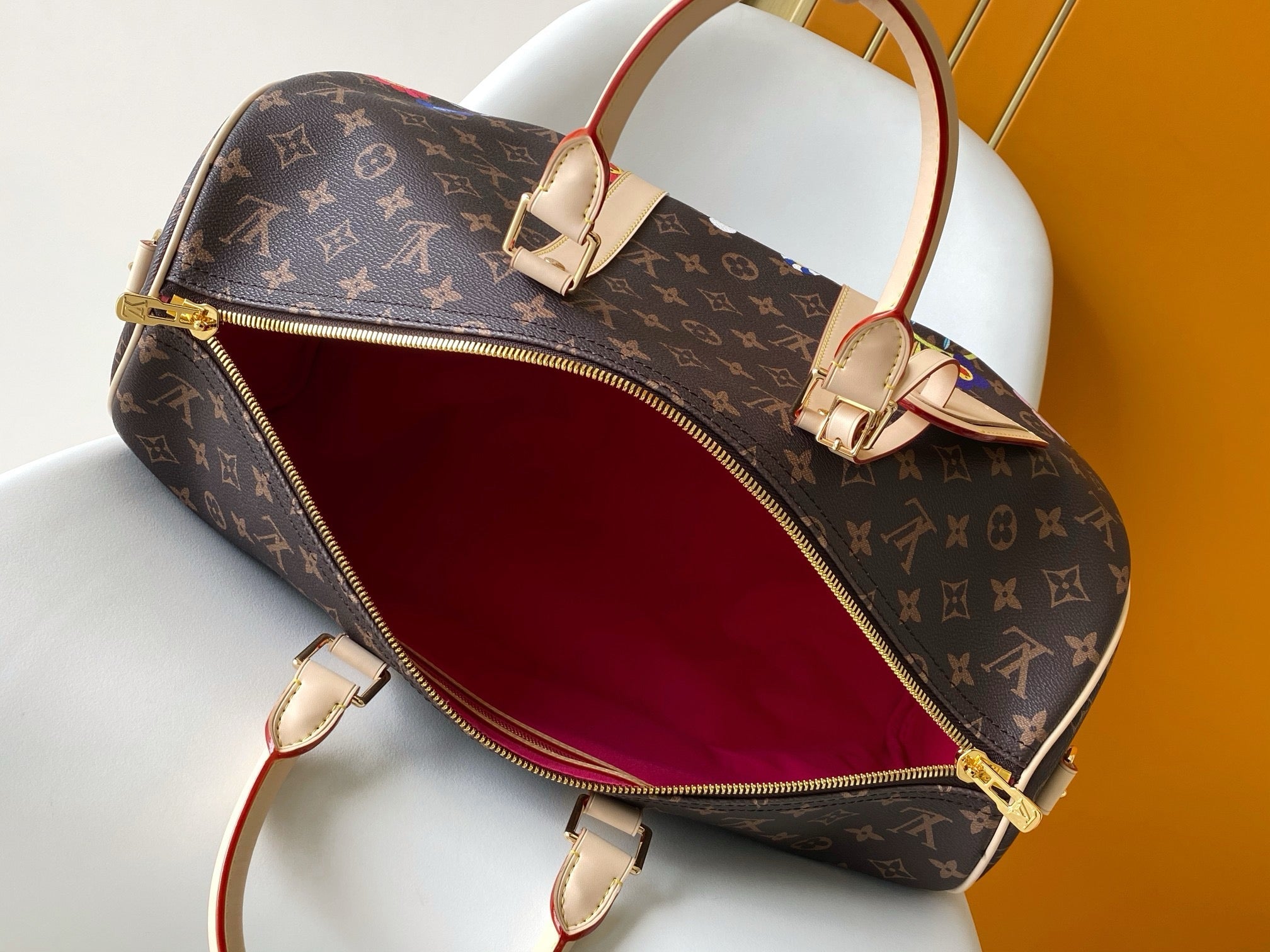 Louis Vuitton x Takashi Murakami 2026 Keepall Bandoulière 45 Brown Leather Canvas