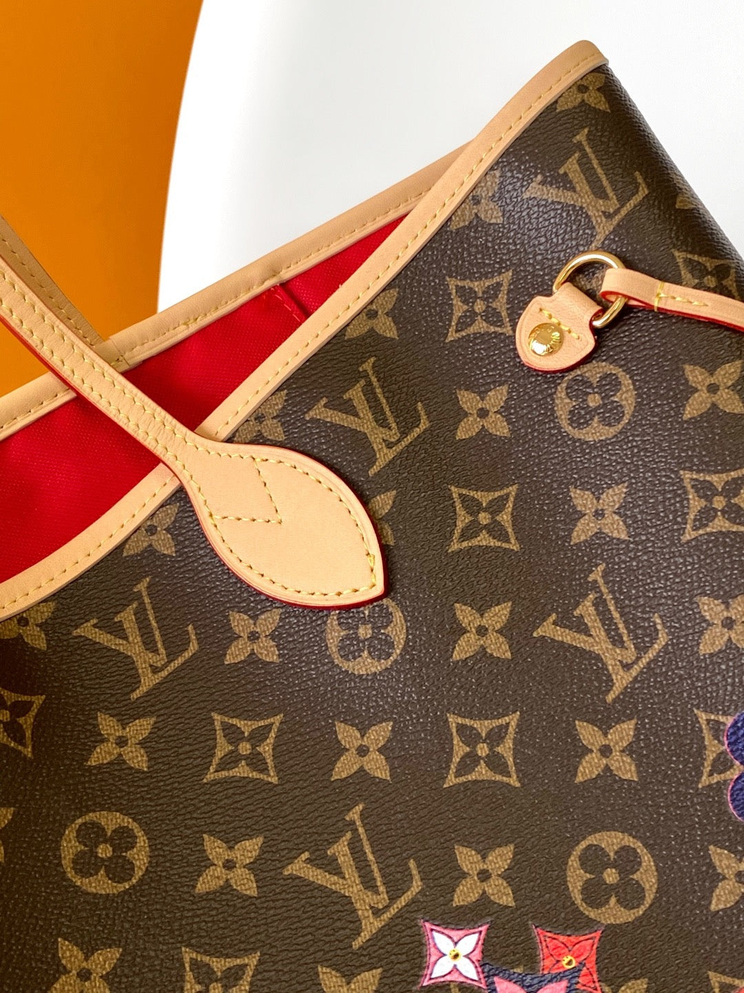 Louis Vuitton x Takashi Murakami 2026 Neverfull MM Bag 31cm Brown Leather Canvas