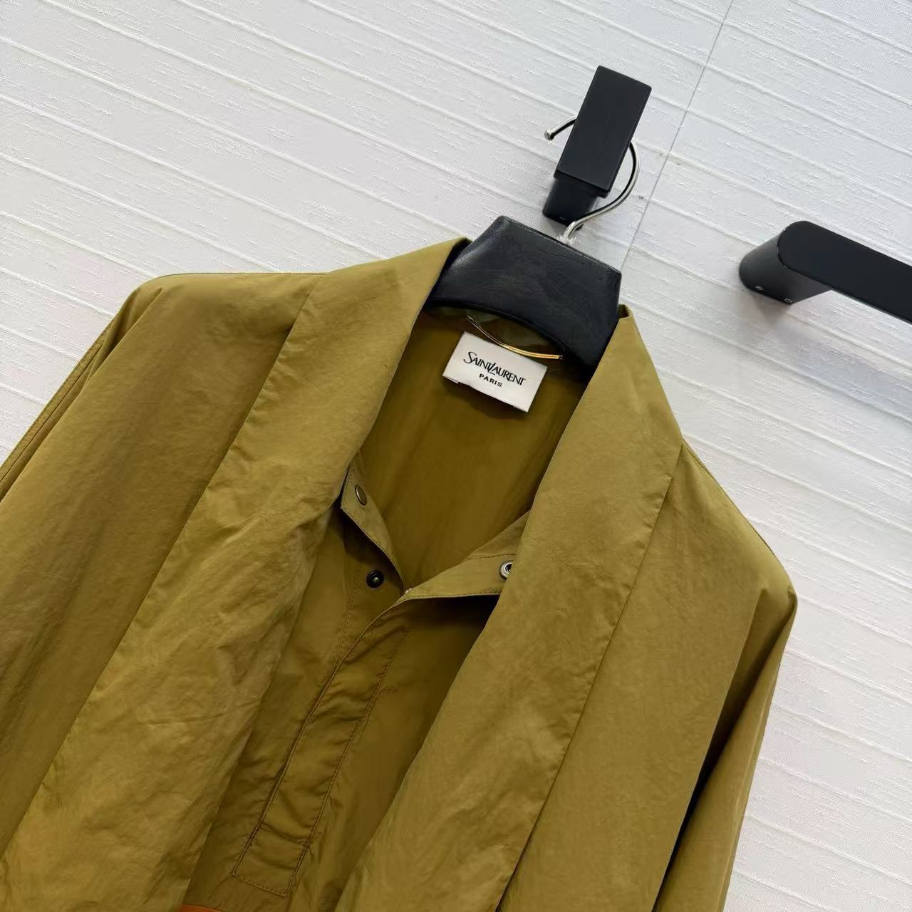 YSL 2026 Windbreaker Green Brown Nylon