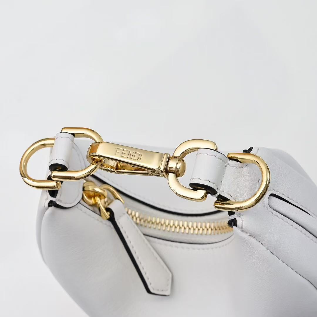 Fendi 2026 Fendigraphy Bag White Calfskin With Gold-tone Metal