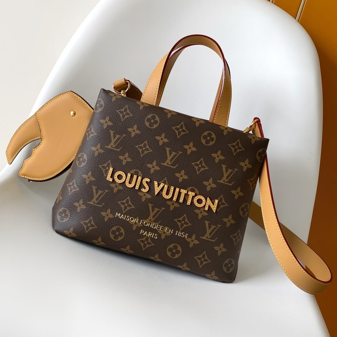 Louis Vuitton 2026 Shopper Tote Bag 25cm Brown Cowhide