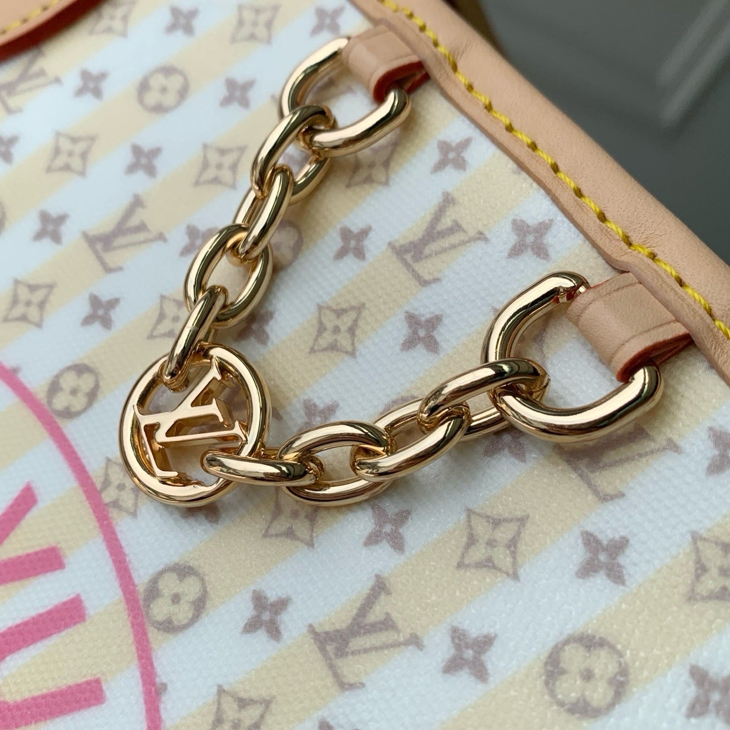 LV 2026 Stamp Collection Neverfull Medium Bag Multicolor Canvas