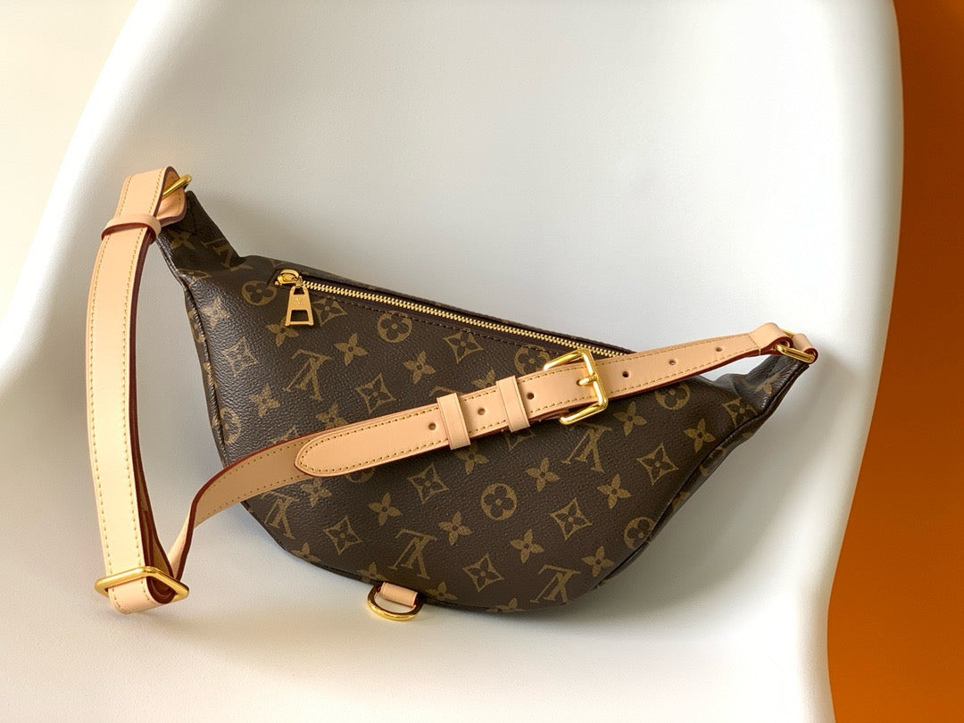 Louis Vuitton 2026 Monogram Bumbag 37cm Brown Canvas Leather