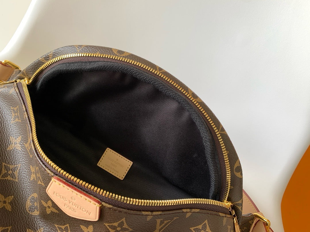 Louis Vuitton 2026 Monogram Bumbag 37cm Brown Canvas Leather