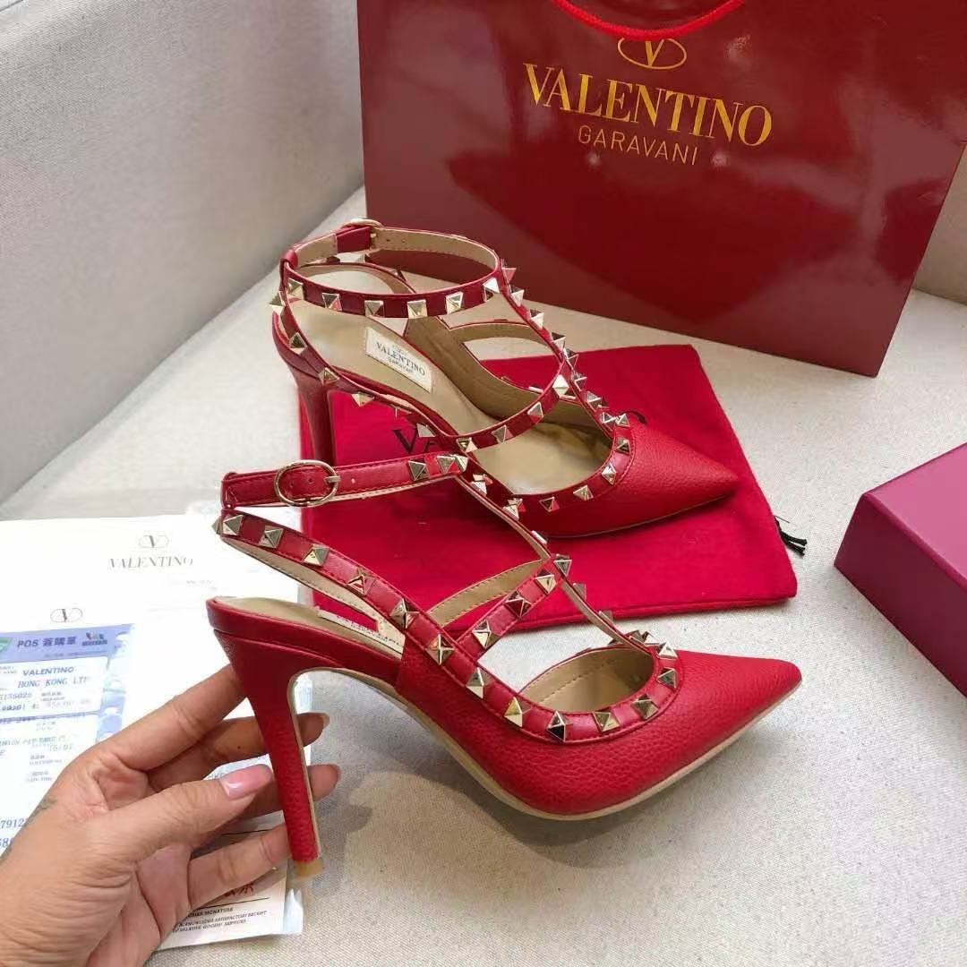 Valentino Rockstud Caged Pump 95mm Leather