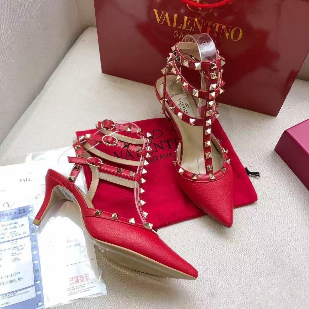Valentino Rockstud Caged Pump 65mm Leather