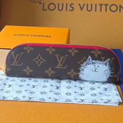 Louis Vuitton 2026 Charlotte Pencil Case 20cm Brown Pink Leather