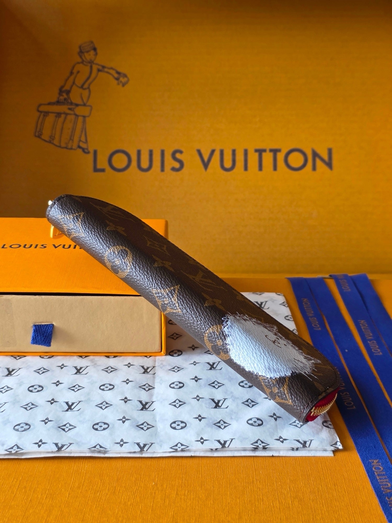 Louis Vuitton 2026 Charlotte Pencil Case 20cm Brown Pink Leather