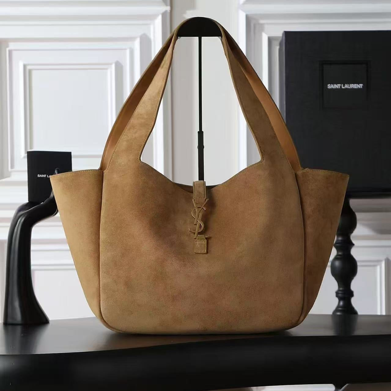 YSL 2026 Tote Bag 50cm Brown Suede