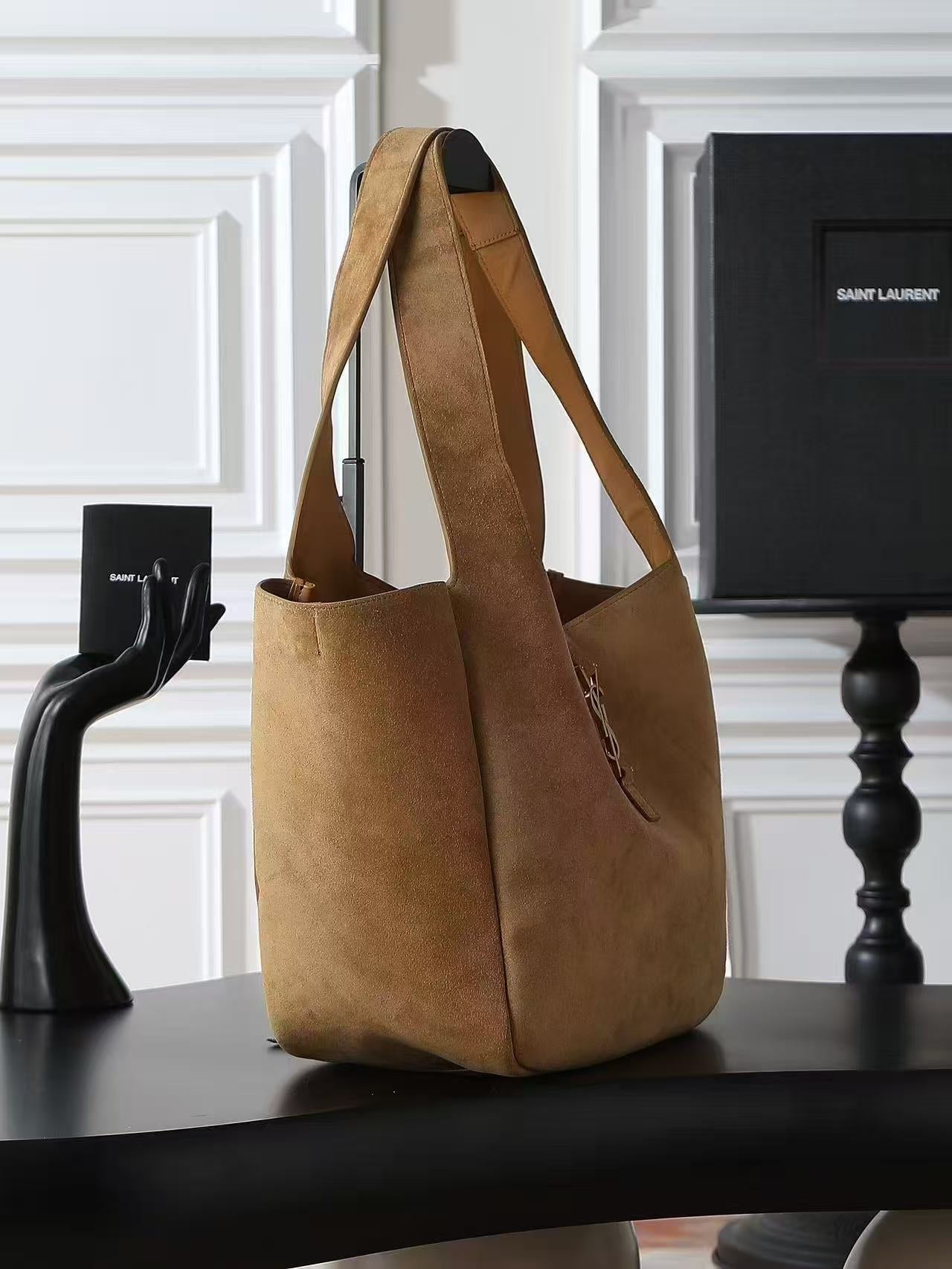 YSL 2026 Tote Bag 50cm Brown Suede