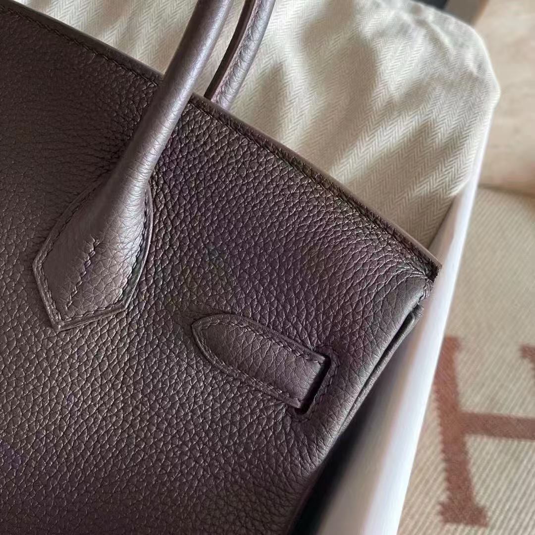 Hermes 2026 Birkin Bag Chocoate Brown Togo Leather Silver Hardware