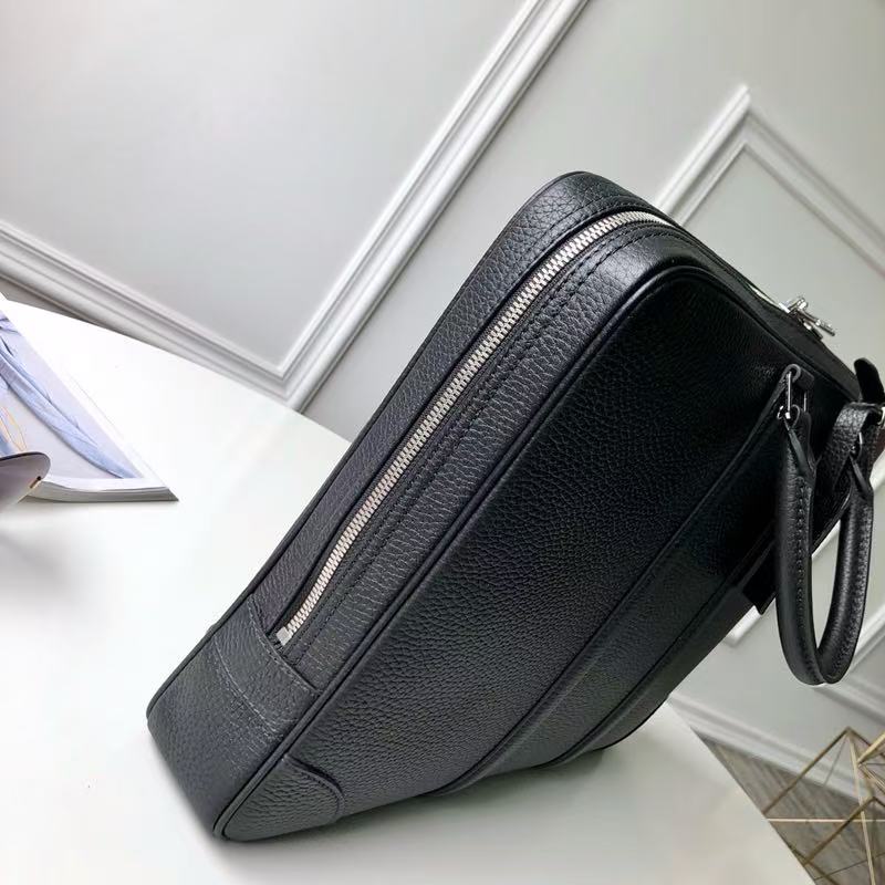 Louis Vuitton 2026 Porte-Documents Voyage PM Bag Black Cowhide