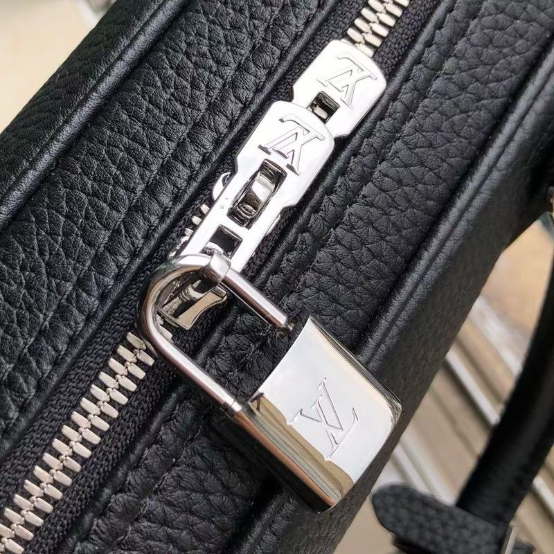 Louis Vuitton 2026 Porte-Documents Voyage PM Bag Black Cowhide