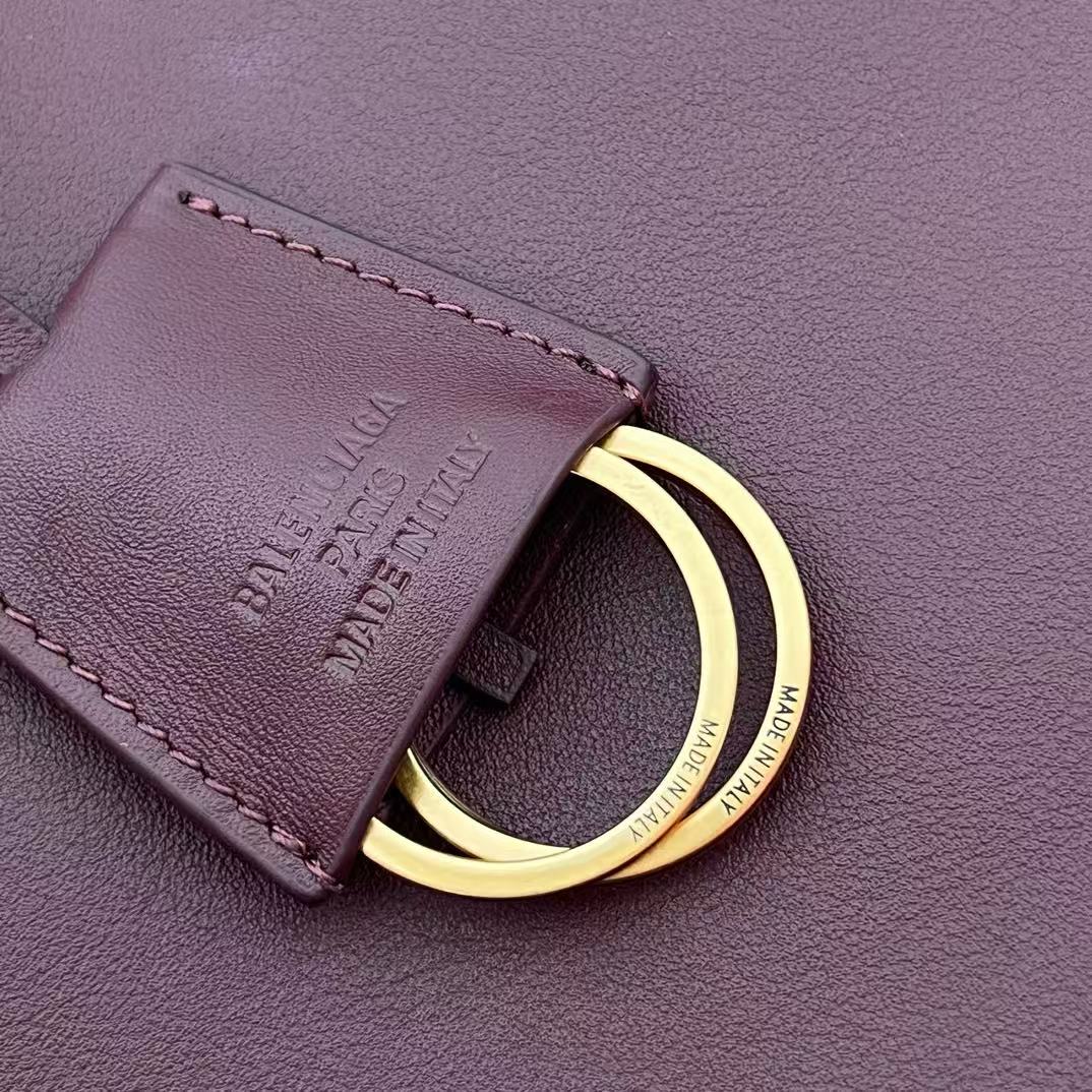 Balenciaga 2026 Rodeo Bag 29 Burgundy Calfskin Gold Hardware