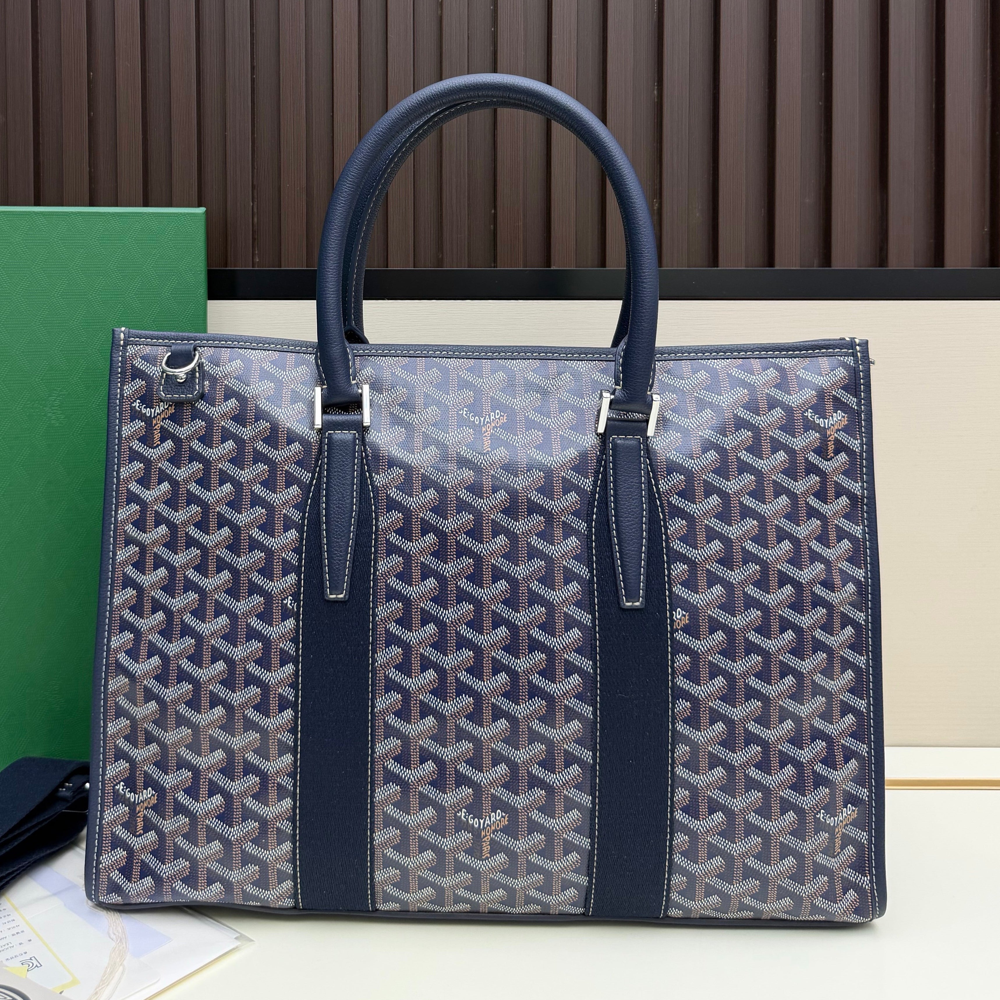Goyard 2026 Morvan Document Bag 39cm Goyardine Canvas