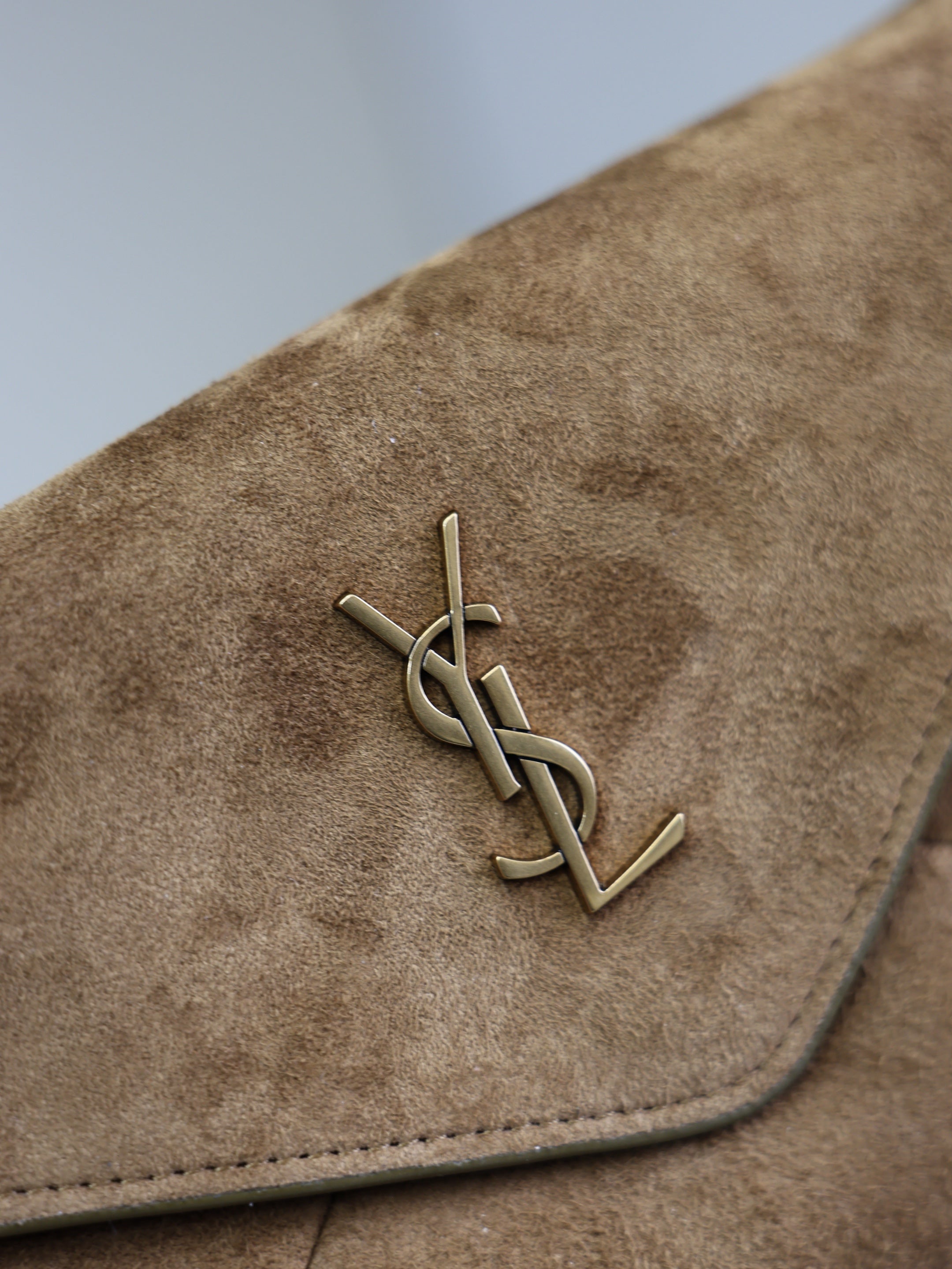 YSL 2026 Bag 19cm Brown Caramel Suede